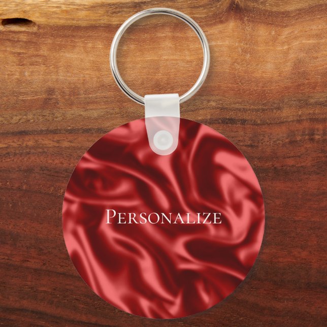 Llavero Passion Red Romantic Faux Satin (Anverso)