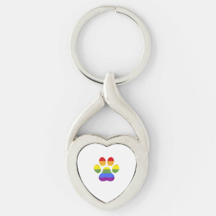 Llavero Pasta arcoiris Imprimir perro Paw simpatizante del