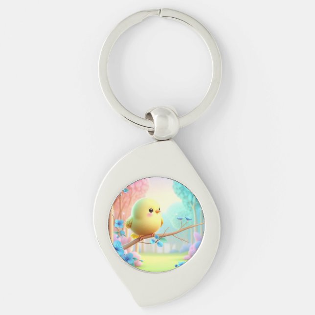 Llavero Pastel Bloom Keychain — Floral Charm for Bags & Ke (Anverso)