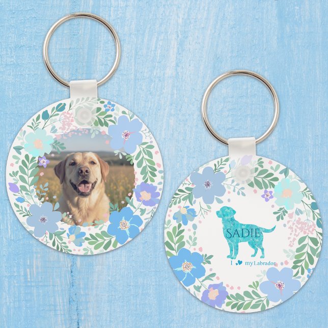 Llavero Pastel Blue Labrador Retriever Custom Photo  (Subido por el creador)