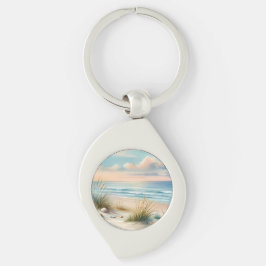 Llavero Pastel Coastal Dunes Watercolor