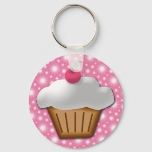 Llavero Pastel con cerezo rosado arriba