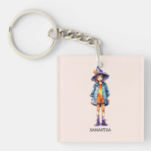 Llavero Pastel Cute Witch Chica Halloween Estética