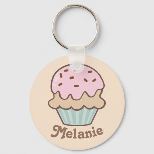 Llavero Pastel de crudo de escarcha rosa personalizado