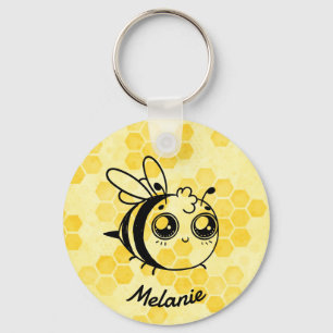 Llavero Pastel de Honeycomb amarillo y abeja dulce persona