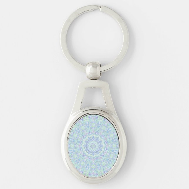 Llavero Pastel Ornate Hippie Mandala Psicodélico (Anverso)