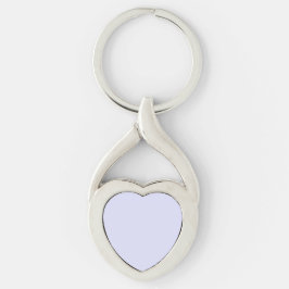 Llavero Pastel Periwinkle Purple Heart-Shaped