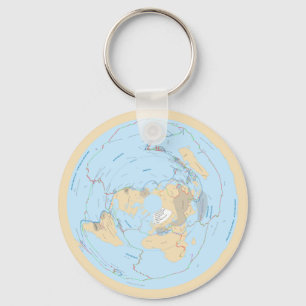 Llavero Pastel plano Tierra plana Tectónica Placa AE Mapa