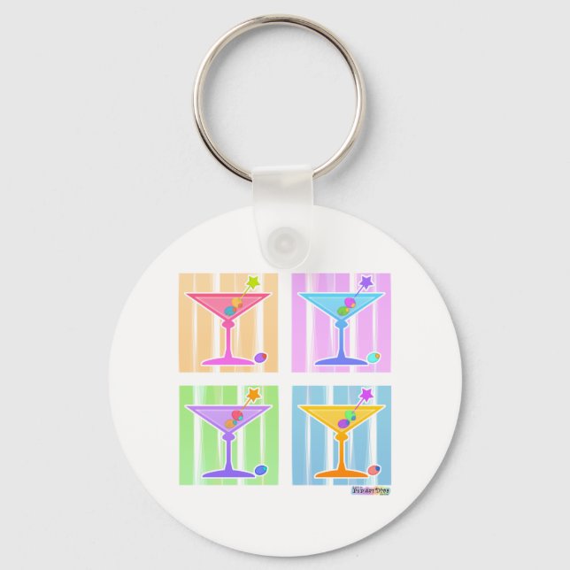 LLAVERO PASTEL POP ART MARTINIS (Anverso)