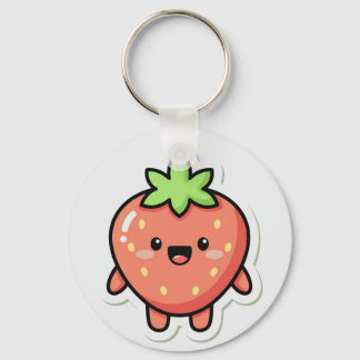 Llavero Pastel Strawberry Aesthetic Sticker – Cute Fruit I