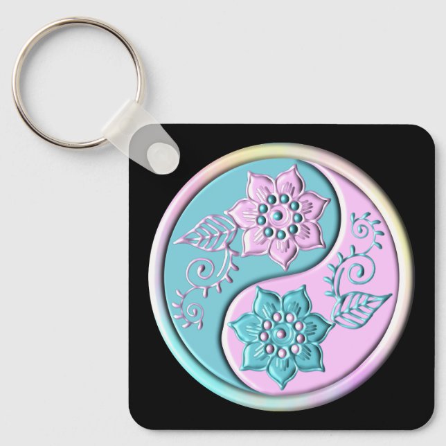 Llavero Pastel Yin Yang (Anverso)