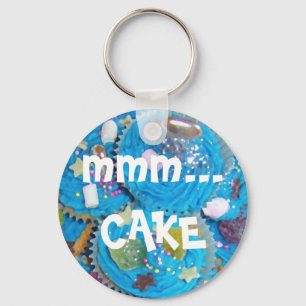Llavero Pasteles azules. cadena de teclas CAKE
