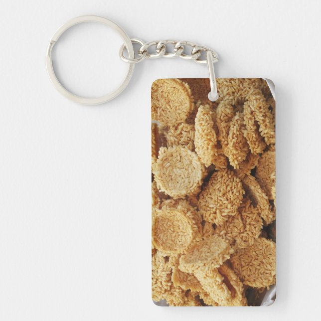 Llavero Pasteles de arroz inflado ~ Platos dulces asiático (Frente)