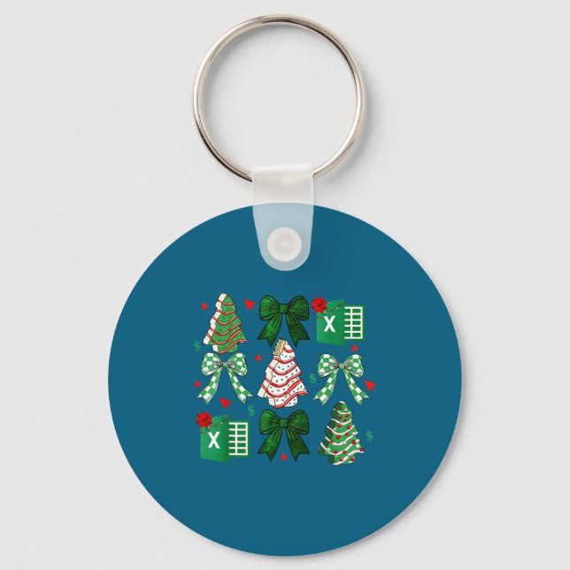 Llavero Pasteles de Navidad Coquette Hojas de Cálculo Cont (Anverso)