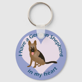 Llavero Pastor alemán en mi corazón