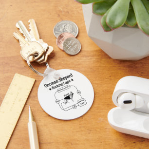 Llavero Pastor alemán ladrando lógica divertida perro sarc