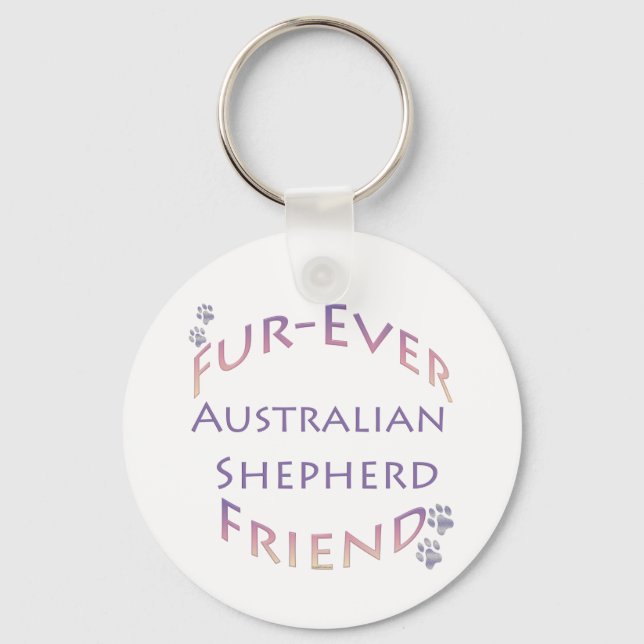 Llavero Pastor Furever de Australia (Anverso)