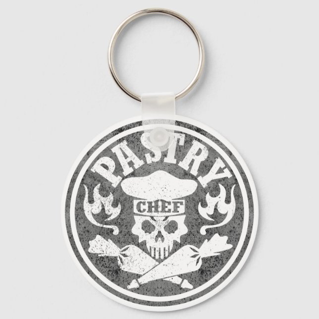 Llavero Pastry Chef Skull Gray (Anverso)