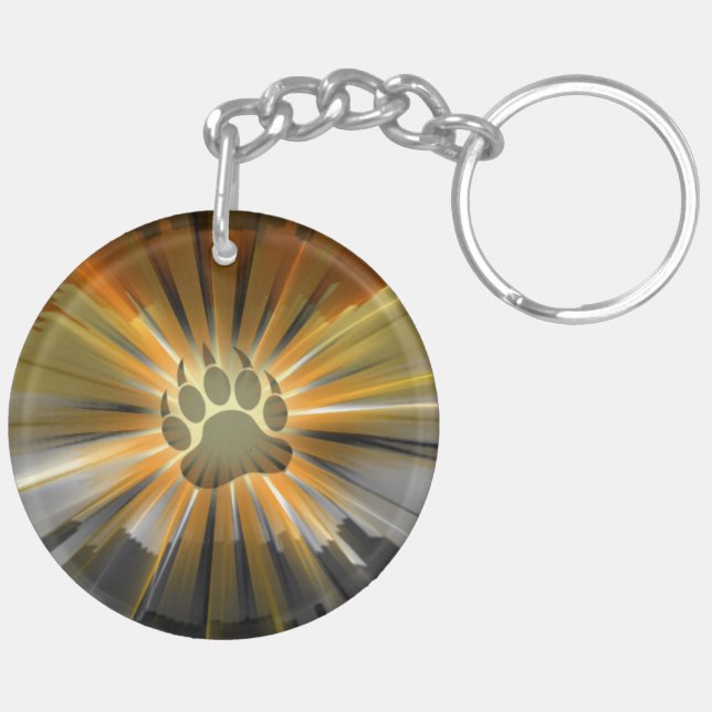 Llavero Pata de oso gay con bandera de orgullo (Atrás Derecha)