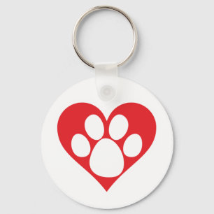 Llavero Pata del perro del corazón