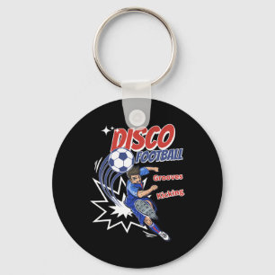 Llavero Patada de fútbol con vibraciones retro enérgicas y