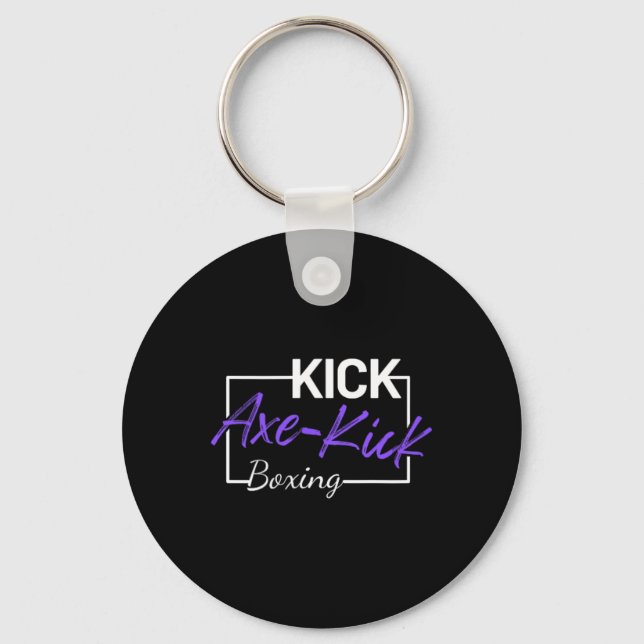 Llavero Patada de hacha de kickboxing (Anverso)
