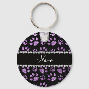 Llavero Patas purpúreas claras conocidas personalizadas
