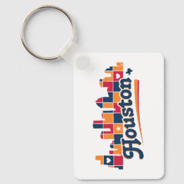 Llavero Patchwork de Houston Skyline, Texas