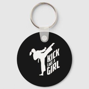 Llavero Patea Como Una Chica-karate Kickboxing Chica