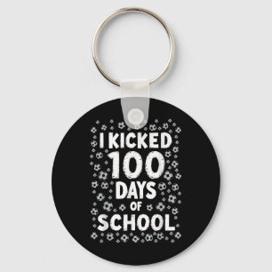 Llavero Pateé 100 Días De Niños De Fútbol Escolar 100 Días