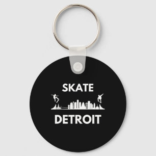 Llavero Patina Detroit Mi Patinadores Detroit Silueta