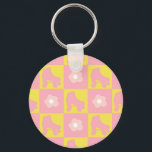 Llavero Patinaje Cuádruple Derby Skater Gift Ke<br><div class="desc">Controles personalizados en patines de rodillos rosados y amarillos. Patrón moderno de patinaje en quad amarillo pastel y rosa de Guay. Arte perfecto de patinaje de rodillos para bebé, mujer, chica. Diseño de patrones de patines de rodillos amables en decoración casera, tazas, papel envolvente, etc. Patinaje sobre patines de arte...</div>
