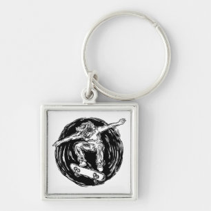 Llavero Patinaje De Patinaje De Plana Duración