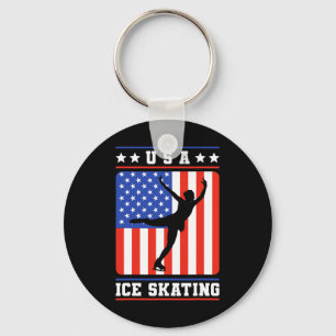 Llavero Patinaje Hielo Ice De Estados Unidos