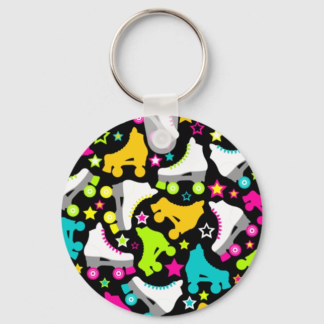 Llavero Patines Retro (Negro) (Anverso)