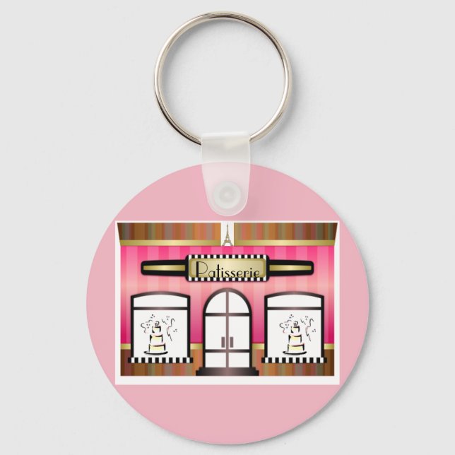 Llavero Patisserie francesa Paris Pink Keychain (Anverso)