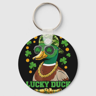 Llavero Pato afortunado día de San Patricio cazador de pat