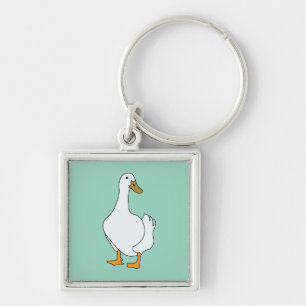 Llavero Pato Ave Blanca Pato