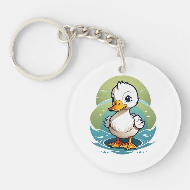 Llavero pato blanco (Frente)