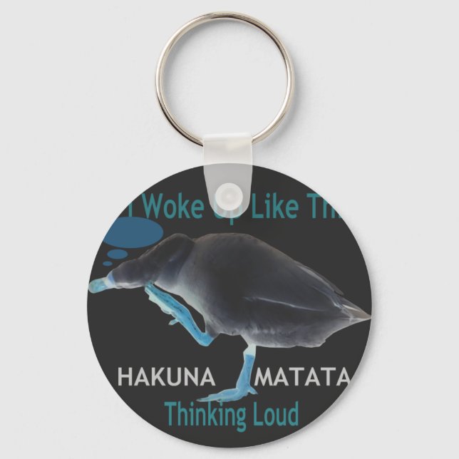 Llavero Pato con me desperté así y Hakuna Matata texto (Anverso)