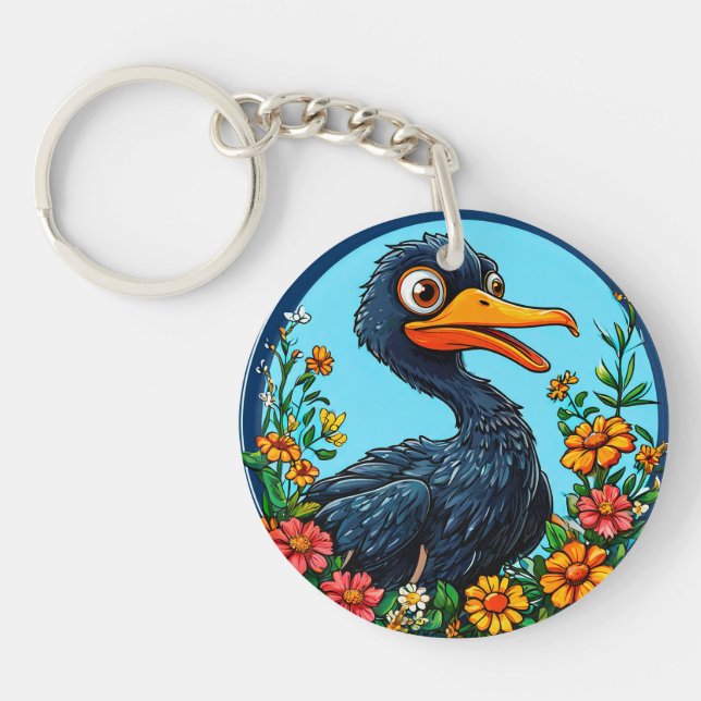 Llavero Pato de dibujos animados lindo (Frente)