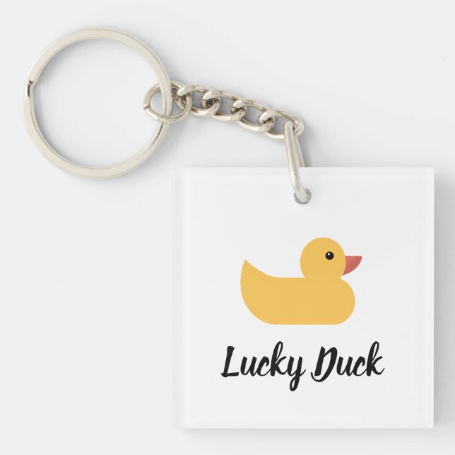 Llavero Pato de goma amarillo Bath Lucky Duck (Frente)