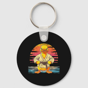 Llavero Pato de goma de Taekwondo Kickboxing Animal Jiu-Ji
