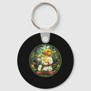 Llavero Pato de goma de Taekwondo Kickboxing Animal Jiu-Ji
