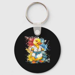 Llavero Pato de goma de Taekwondo Kickboxing Animal Jiu-Ji