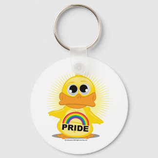 Llavero Pato del Orgullo Arcoiris