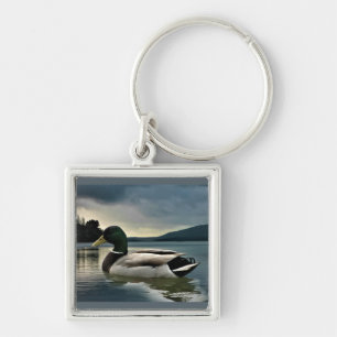 Llavero Pato Mallard En El Lago