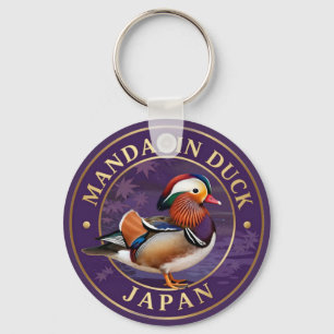 Llavero 🦆 Pato mandarín vida silvestre japonesa