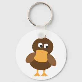 Llavero Pato marrón lindo