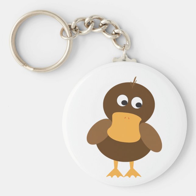 Llavero Pato marrón lindo (Frente)